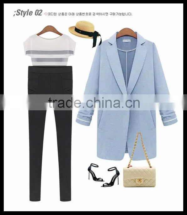 Alibaba China 2014 elegant fashion girls sexy tight black elastic hin thin pencil pants
