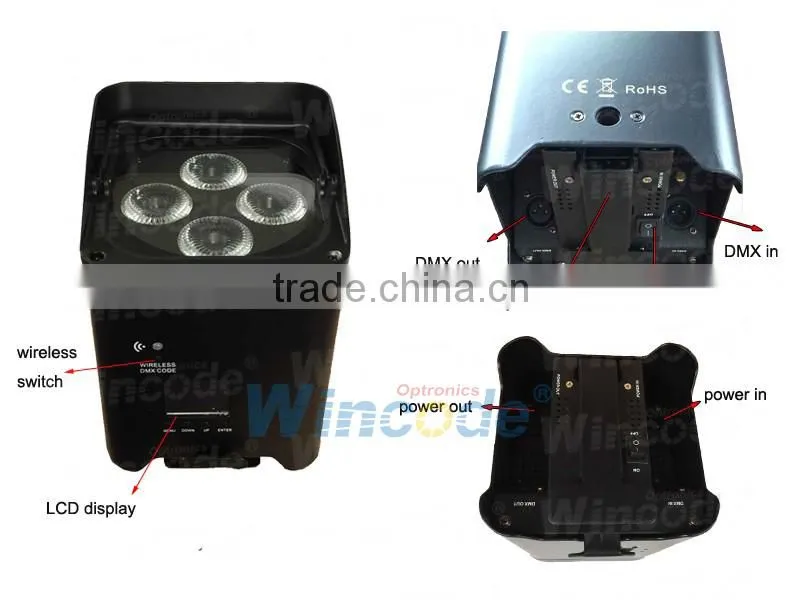 4*18W RGBAW+UV Wireless Battery LED Uplight / LED FREEDOM Par4
