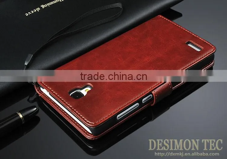 Crazy horse Custom LOGO Cheap price for Xiaomi Redmi Note leather case