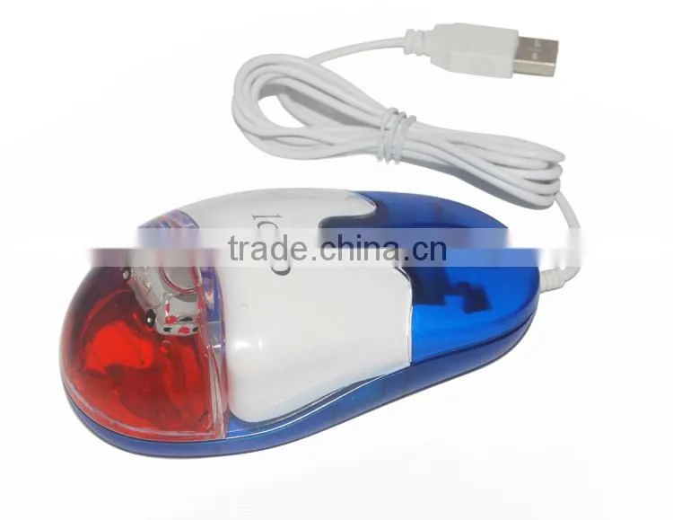 Computer Gift USB wired liquid aqua mouse with light-up LED logo