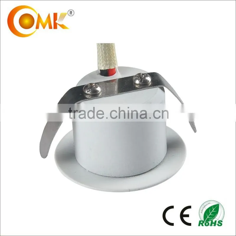 1w 3w 240lm white led lights for kitchen mini round display cabinet lighting