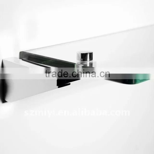 bathroom single glass shower shelf