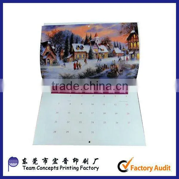 monthly paper wall calendar 2017
