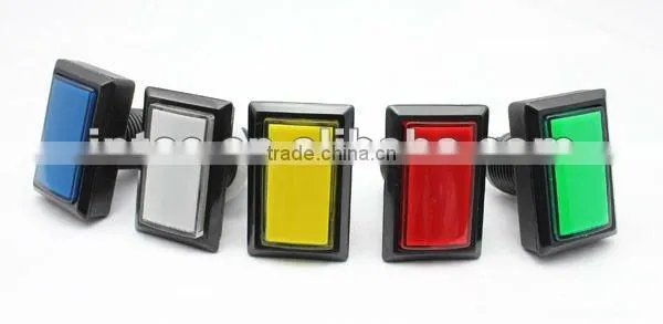 50.5* 33 Rectangle with lamp blue plastic push button switch sonic arcade game machine push button switch