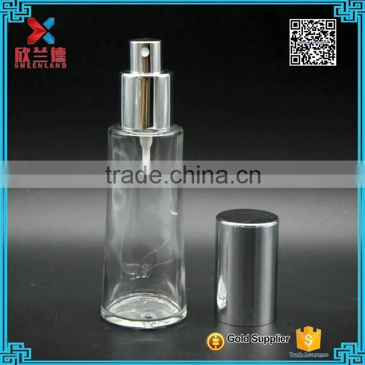 cylinder Screw Sealing perfume bottle empty glass bottle 50ml