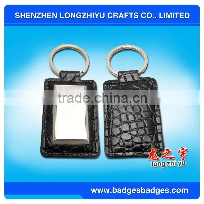 fashion metal and leather key chain