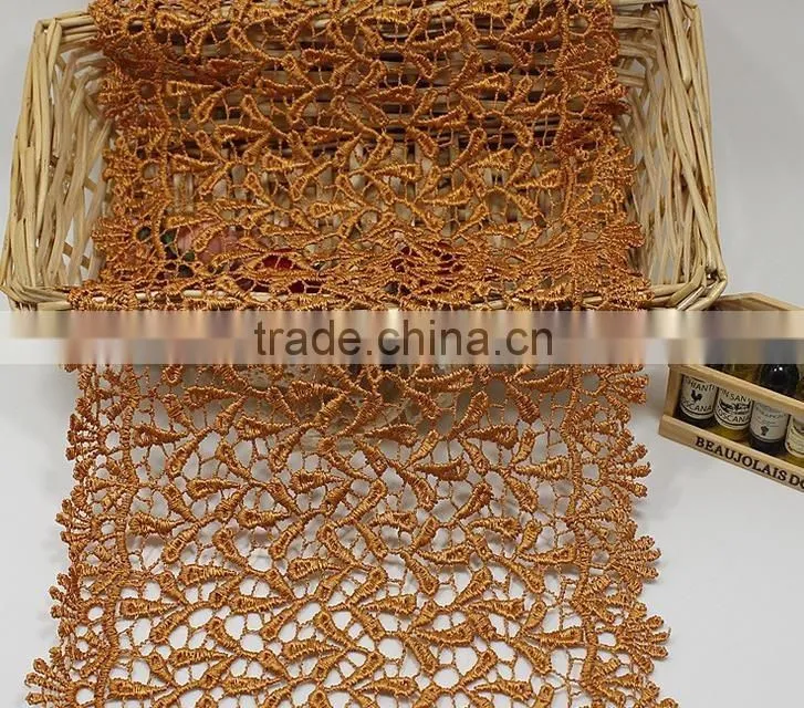 18.5cm Bulk Wide Embroidery Cotton Lace Trim,Color Lace Trim For Clothing
