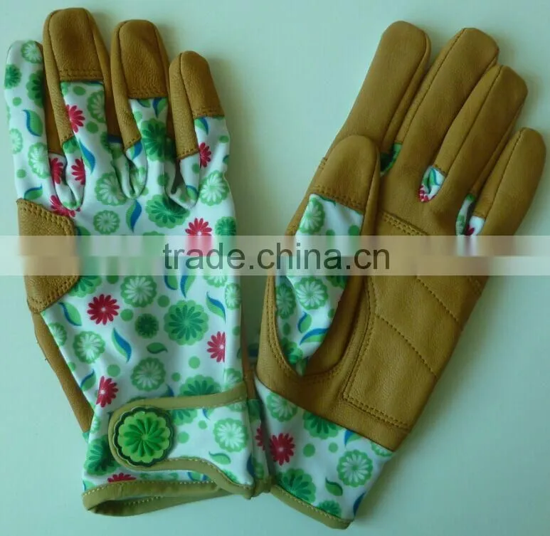 goat skin leather garden glove, garden glove,2015 new style garden glove