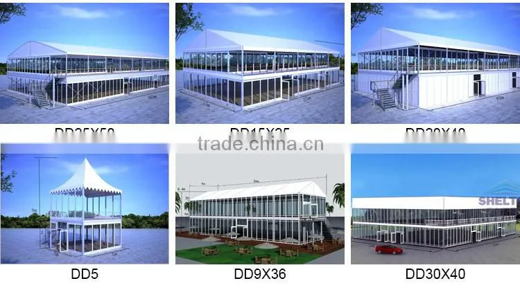 Double story tent for sport events