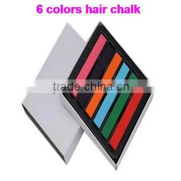 Fashion 6 pcs hair color chalk/color chalk for hair/hair chalk