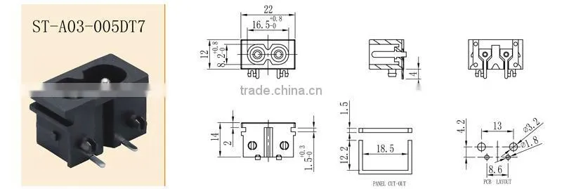 Electrical safety socket IEC Type &AC power socket connector with c8 type