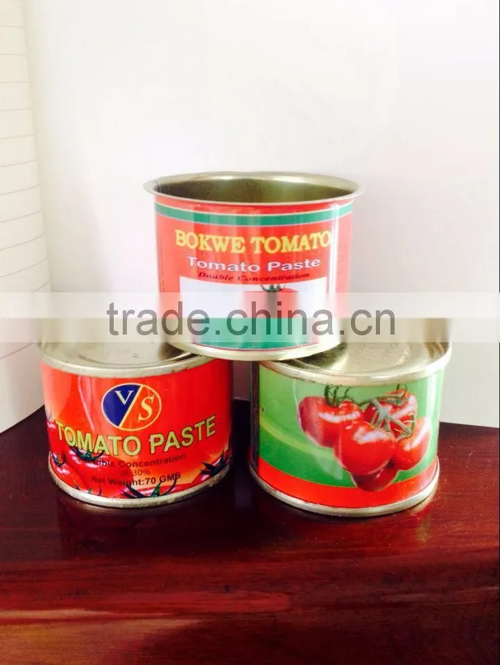 70g~3000g Size Canned Tomato Paste factory 28-30 Brix. Hot Sale In African Market.