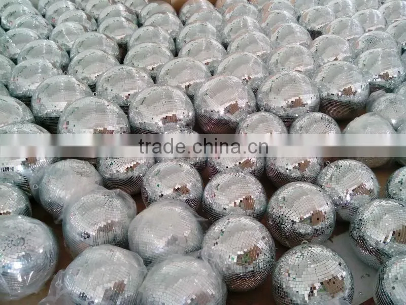 2016 haning rotating Safety Rotating fiberglass black mirror ball ornaments