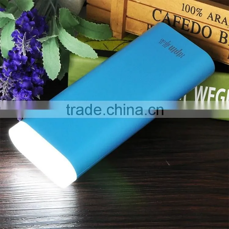 High capacity colorful 12000mAh reading led lighting custom logo printing mobile portable power bank charger