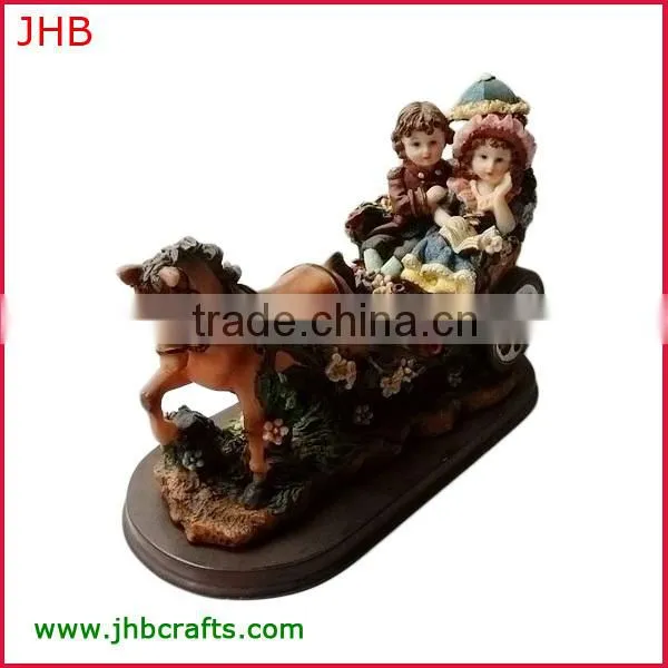2014 new resin horse carriage for wedding souvenirs
