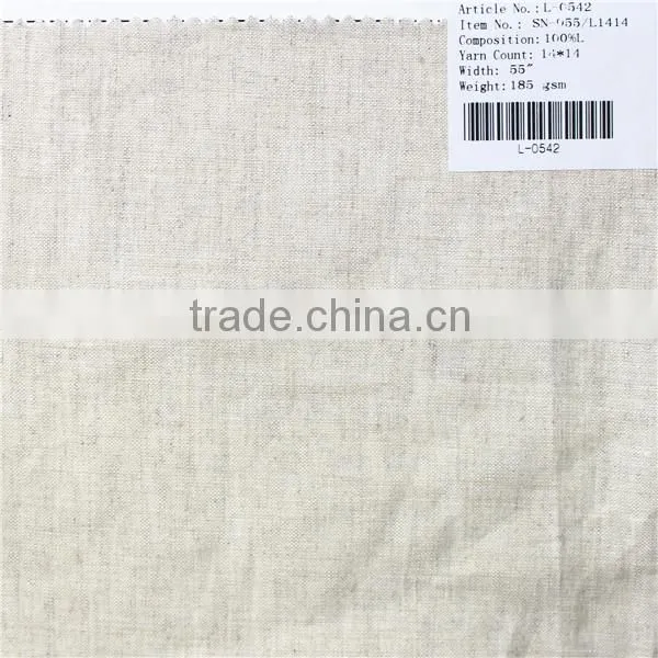 14*14 single natural pure linen fabric