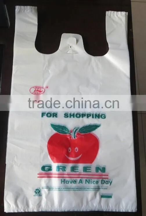 2015 hot sale plastic T- shirt shopping Bag