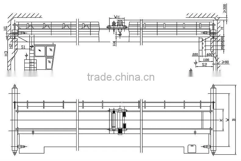 LH model double beam traveling crane 5ton to 50ton