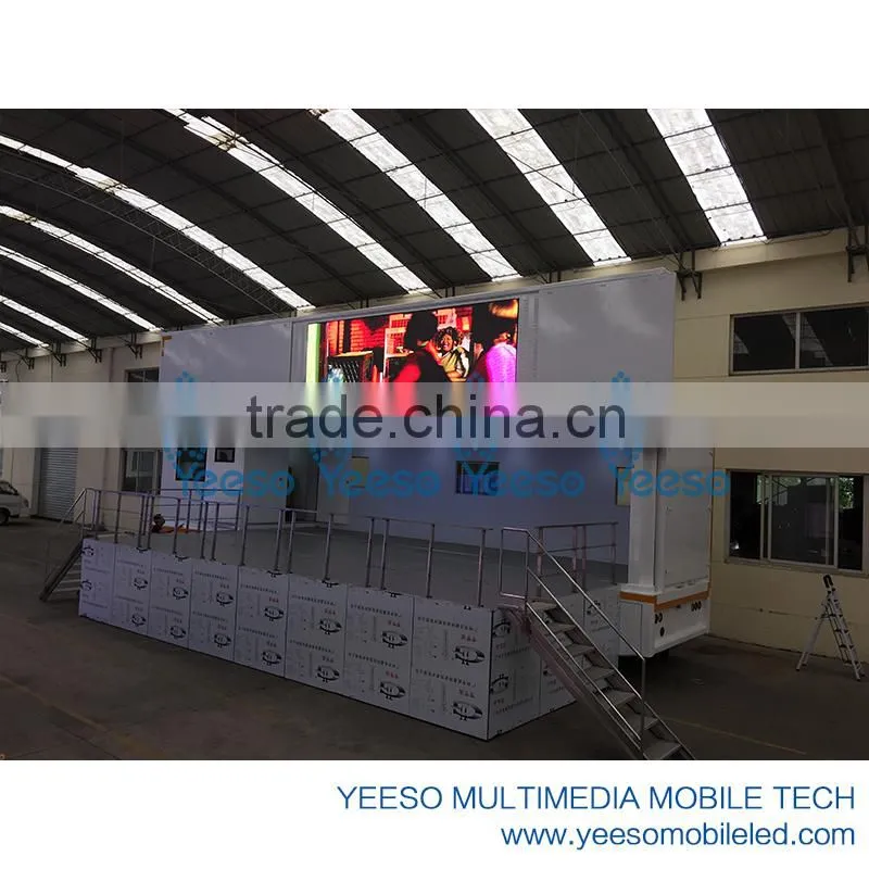 Mobile LED Stage Container, LED container for advertising, jumbo container for roadshow, LED container for promotion