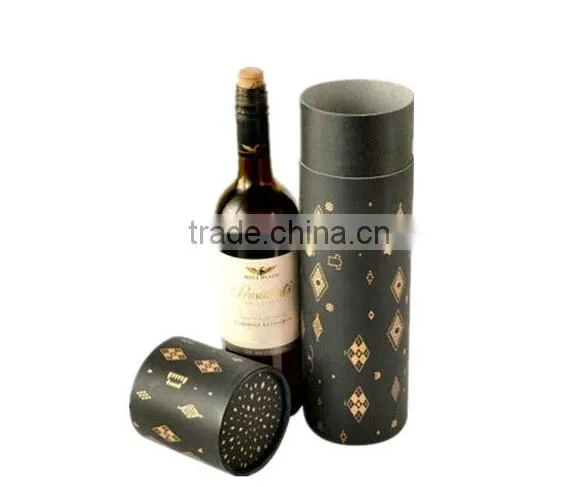 China sulipper luxury printed cardboard rond wine box