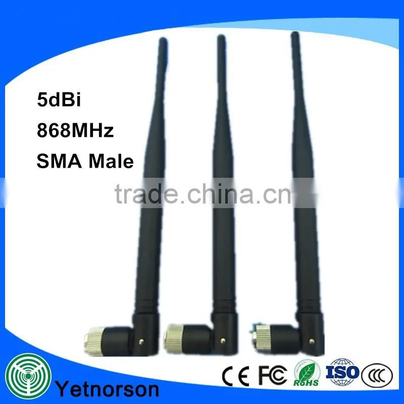 factory supply 868MHz rubber duck high gain 868MHZ antenna with SMA connector