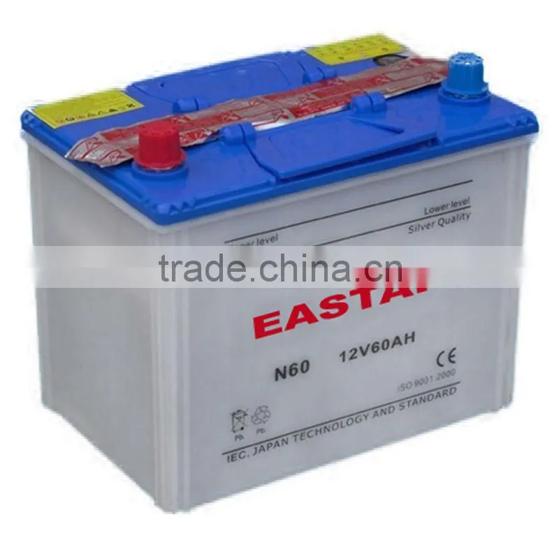 OEM/ODM 12v 60ah dry charged car battery for truck