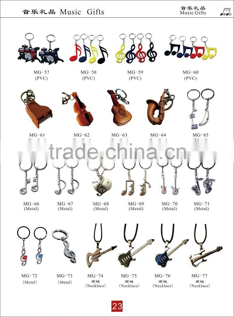 Mini Volin Guitar Ukelele shape led flashlight keychain / 3d metal keychain