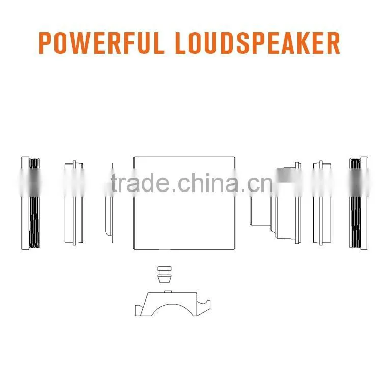 High Quality 16 Watt Mini Wired Handlebar Portable Bluetooth Bike Speaker Waterproof