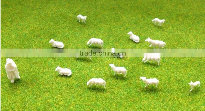 Building model cow, scale animals for HO scale, plastic building resin farm cow for 1/87