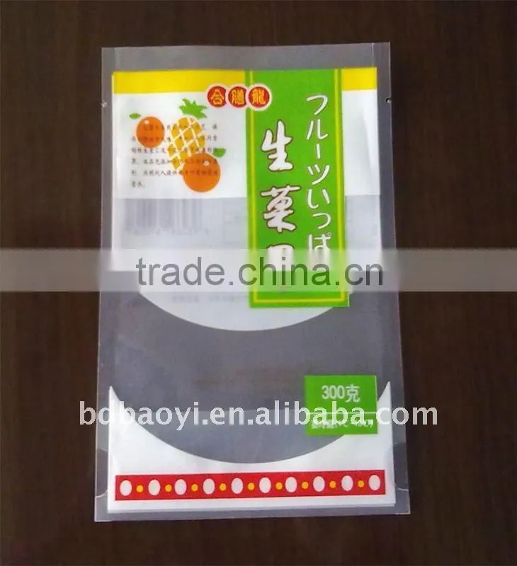 stand up plastic packaging bag for snack with bottom gusset