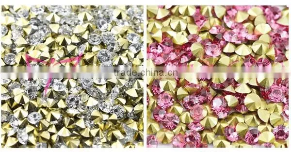 Fashion culet hot-fix rhinestone with many colors and sizes
