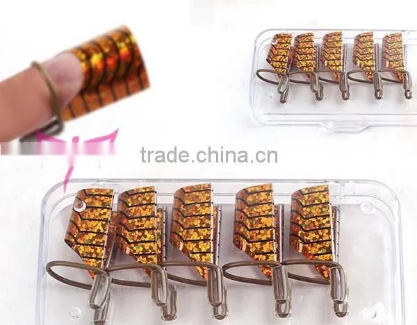 5 Pcs Nail Art Form/metal reusable nail form,plastic nail forms