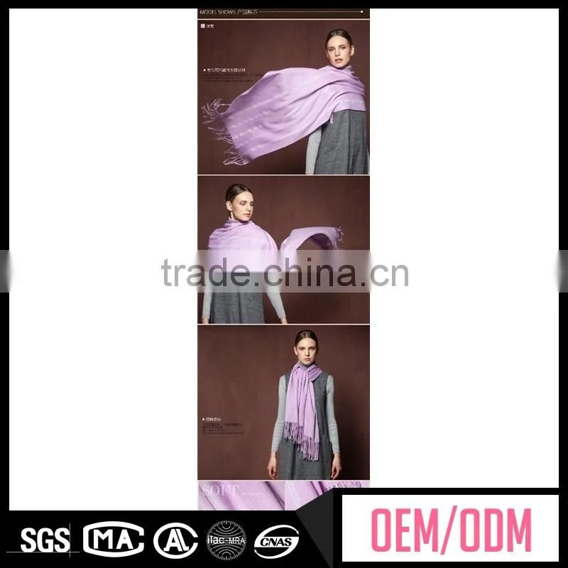 Hot selling long wool scarf, pure color wool scarf for lady, elegant winter wool scarf