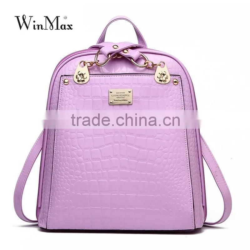Korean Style Canvas Backpack Bag for Girls Bowknot Travel School Bag