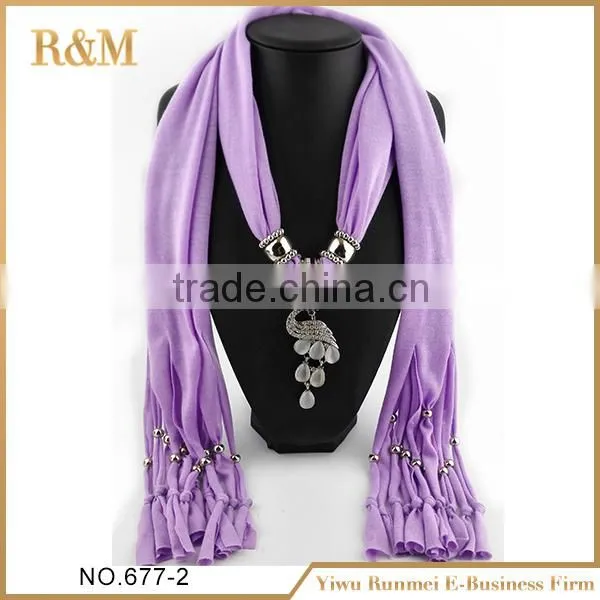 Latest product novel design acrylic jewelry pendant scarf wholesale