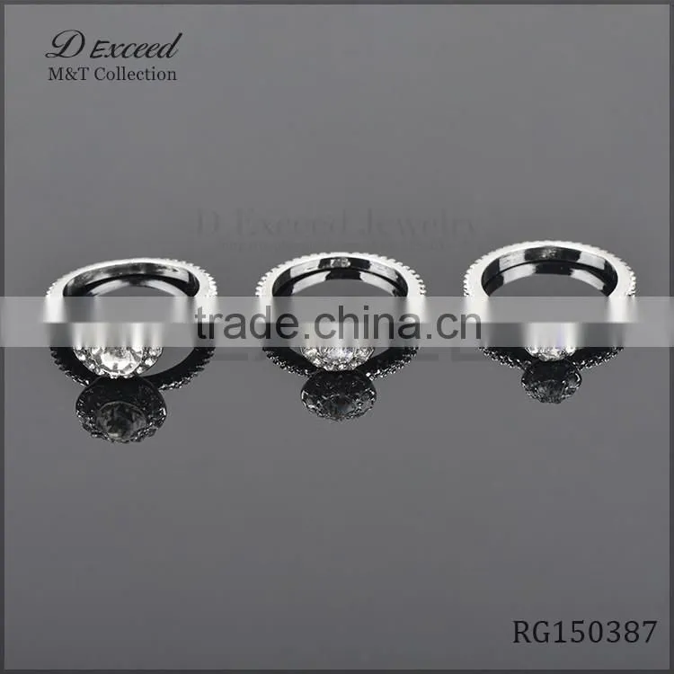 2015 fashion luxury 925 silver diamond ring for women
