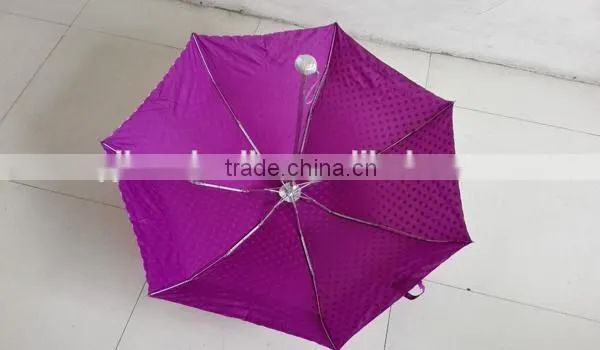 Cute Dot Printing Compact Mini Umbrella 5 Fold
