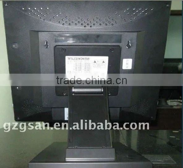 15" black color touch screen monitor with metal stand