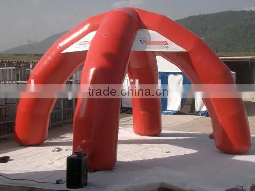 Durable advertising inflatable tent,dome shaped red 4 legs spider tent