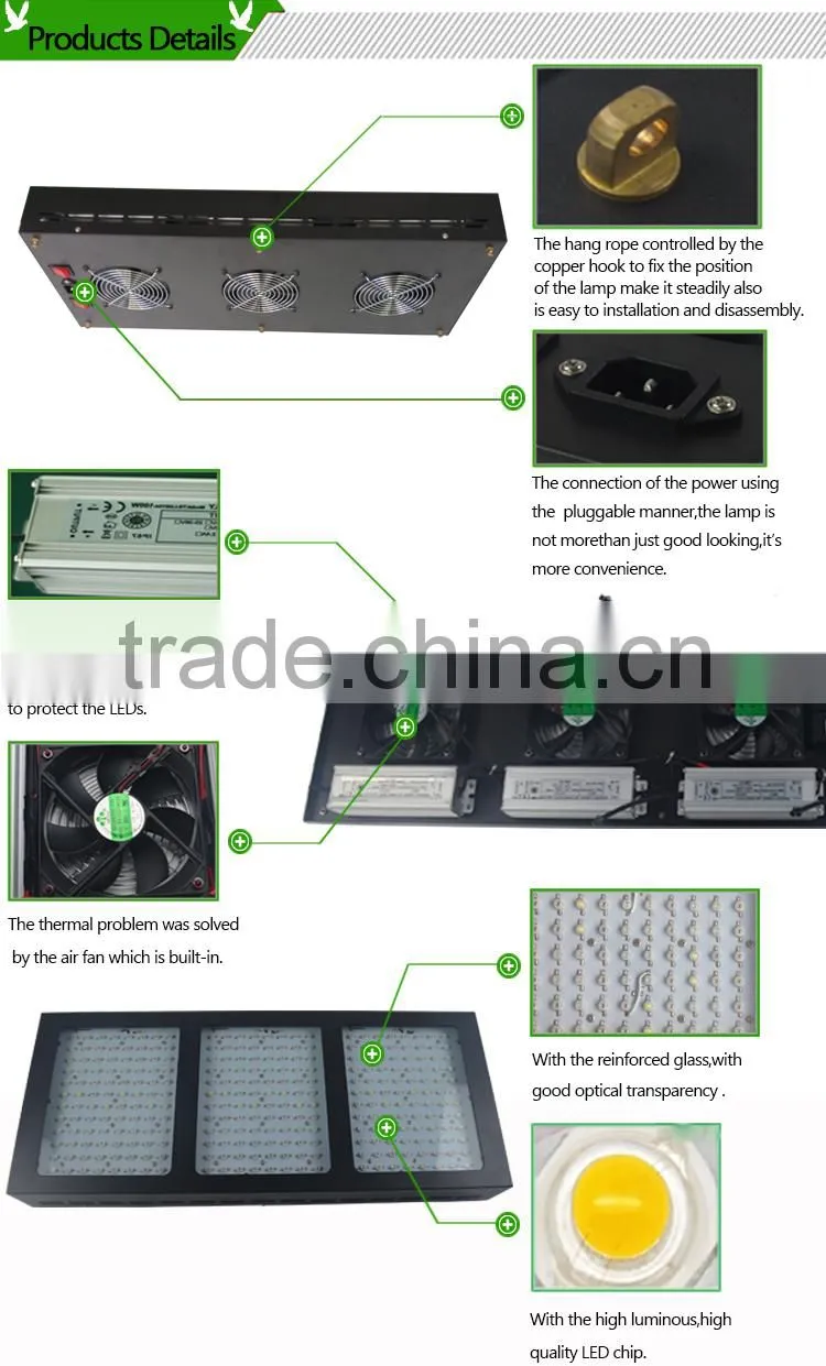 Factory price PF-3X-576W led grow light with good lighting effect for plant growth