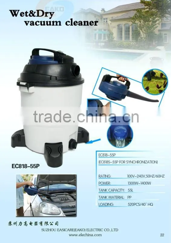 55L Wet Dry Vacuum Cleaner with Blowing Function
