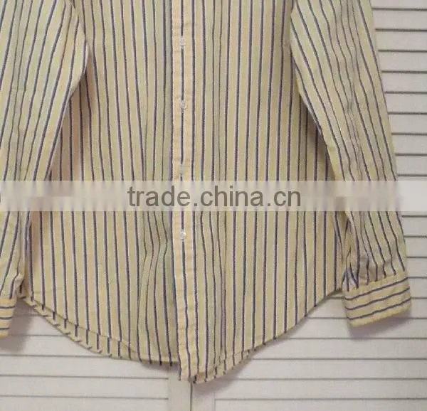 long sleeve casual cotton striped men's dress shirt