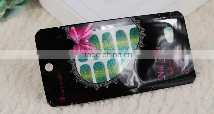 Rabbit pattern glitter cute children adult nail sticker red black nail art wrap nail sticker
