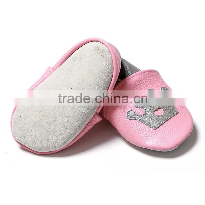 2016 sping summer fall pink red bee pattern baby leather shoes