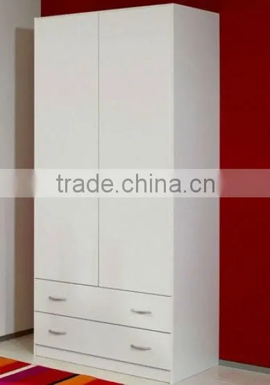 2 door kd melamine chipboard wardrobe