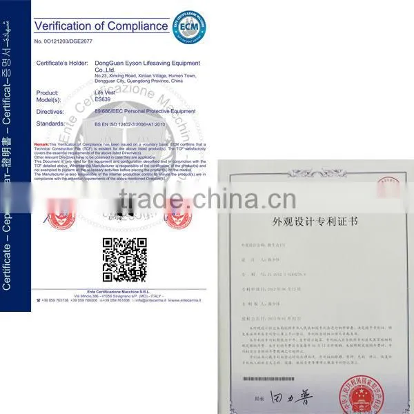 Eyson work vest life jacket with CE approved