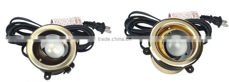 Fisheye swivel light with rocker switch/cabinet light