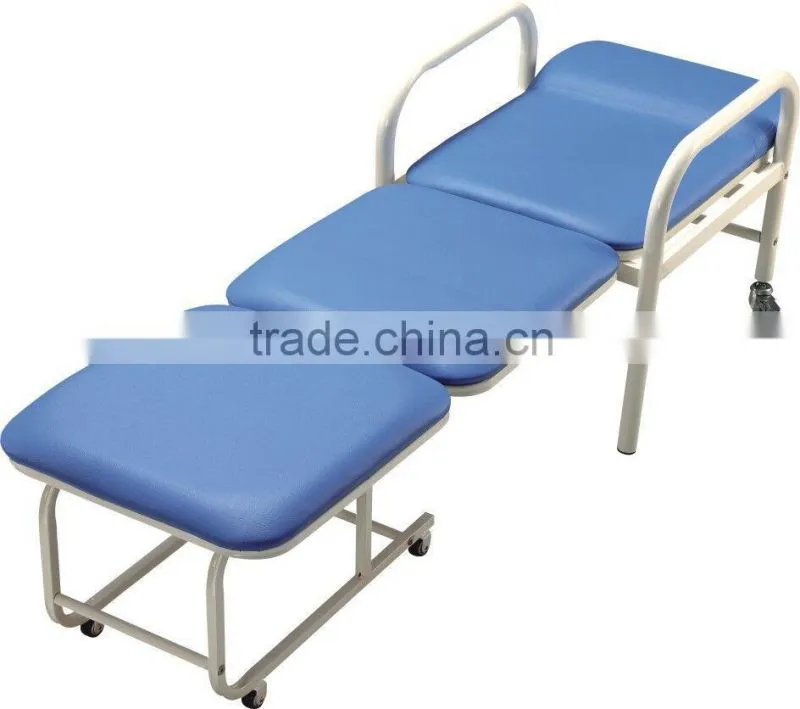 GT-3811 Full quality Hospital accompanying chair with castors and pillow