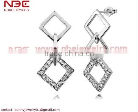 925 sterling silver earring with AAA CZ stone