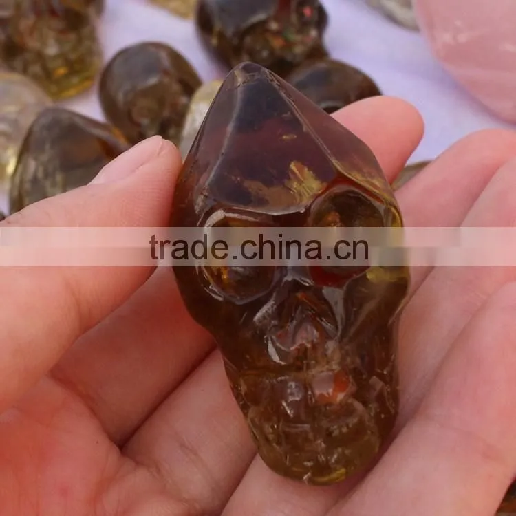 Nature Crystal skull wholesale citrine crystal skull